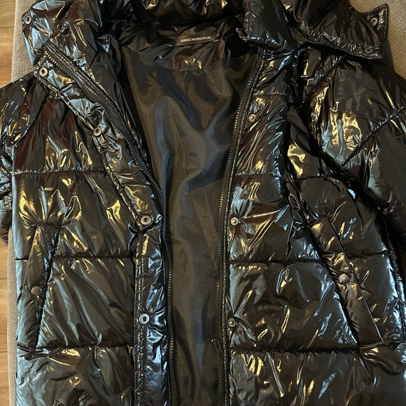Patent Puffer Hooded Puffer Coat - Picture 2 of 4
